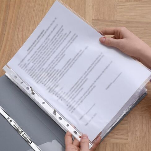 Clear Sheet Protectors 100pcs Plastic Page Protectors Binder Sheet Sleeves 11 Holes in Kuwait