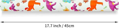 AUCLAY Dinosaur Christmas Wrapping Paper Roll for Kids Baby - Cute Dinosaurs with Xmas Decoration and Stars Design - Reversible Holiday Gift Wrap Paper, 17.7 Inch in Saudi Arabia