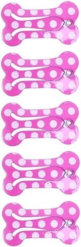 5 Pcs Dog Hair Clips Mini Bone Snap Dog Barrette Small Snap Hair Clips Pet Hair Barrettes Pet Hairpin Dog Hair Accessories Pet Supplies (Rose Red) in Kuwait