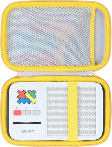 Storage Case Compatible with GiiKER Super Blocks Pattern Matching Puzzle Games Original 1000+ Challenges Brain Teaser Toys for Kids & Teens (Off White + Blue Case) in Saudi Arabia