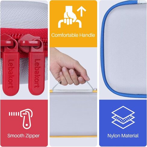 Storage Case Compatible with GiiKER Super Blocks Pattern Matching Puzzle Games Original 1000+ Challenges Brain Teaser Toys for Kids & Teens (Off White + Blue Case) in Saudi Arabia