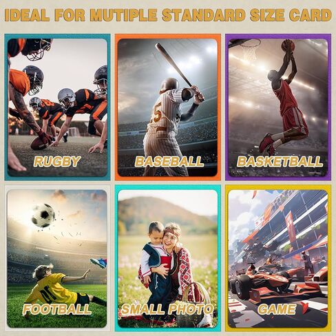 500 Count Card Sleeves Toploaders for Trading Cards, 5 Colors Soft Baseball Card Sleeve for Standard Cards, Fit for MTG, Football Card, Sports Cards,Game Cards in Saudi Arabia