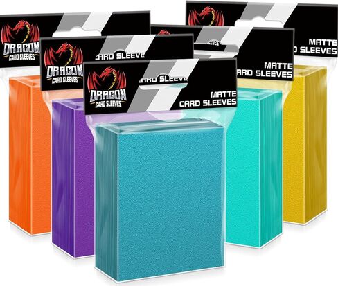 500 Count Card Sleeves Toploaders for Trading Cards, 5 Colors Soft Baseball Card Sleeve for Standard Cards, Fit for MTG, Football Card, Sports Cards,Game Cards in Saudi Arabia