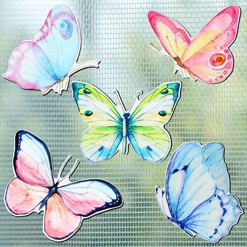 10 Pieces Butterfly Screen Protector Magnets Double Sided Screen Stickers Magnetic Flexible Screen Door Protector Decorative Multicolor Refrigerator Magnets for Screen Sliding Doors(Graceful Style) in Kuwait