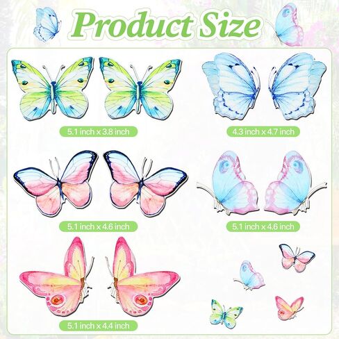 10 Pieces Butterfly Screen Protector Magnets Double Sided Screen Stickers Magnetic Flexible Screen Door Protector Decorative Multicolor Refrigerator Magnets for Screen Sliding Doors(Graceful Style) in Kuwait