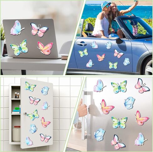 10 Pieces Butterfly Screen Protector Magnets Double Sided Screen Stickers Magnetic Flexible Screen Door Protector Decorative Multicolor Refrigerator Magnets for Screen Sliding Doors(Graceful Style) in Kuwait