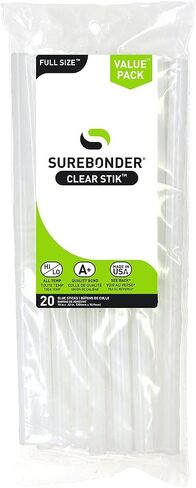 SUREBONDER Clear Full Size Hot Glue Stick, Dual Temperature, Pack of 20, 10-Inch, 3 Count in Saudi Arabia