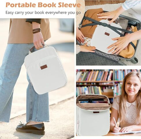 Book Sleeve with Zipper, Book Pouch 11" X 9", Book Protector Pouch, Book Sleeve for Book Lovers, Book Cover, Book Carrying Case for Book Accessories, Study Suppliers in Kuwait