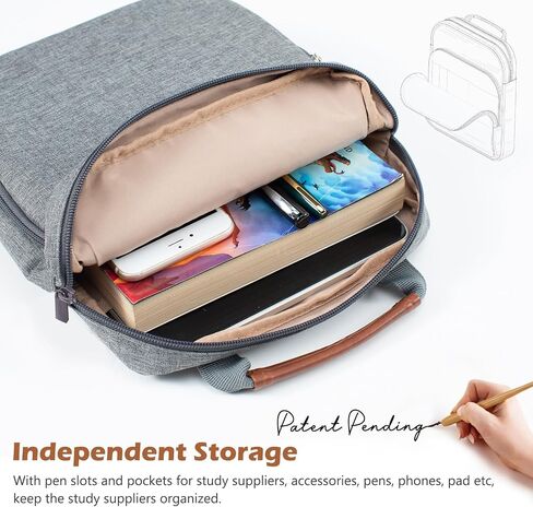 Book Sleeve with Zipper, Book Pouch 11" X 9", Book Protector Pouch, Book Sleeve for Book Lovers, Book Cover, Book Carrying Case for Book Accessories, Study Suppliers in Kuwait