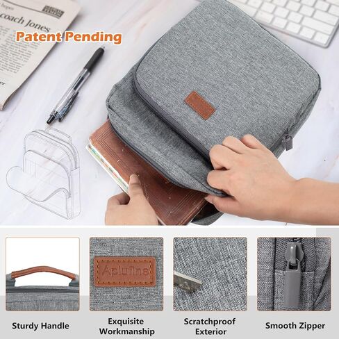 Book Sleeve with Zipper, Book Pouch 11" X 9", Book Protector Pouch, Book Sleeve for Book Lovers, Book Cover, Book Carrying Case for Book Accessories, Study Suppliers in Kuwait