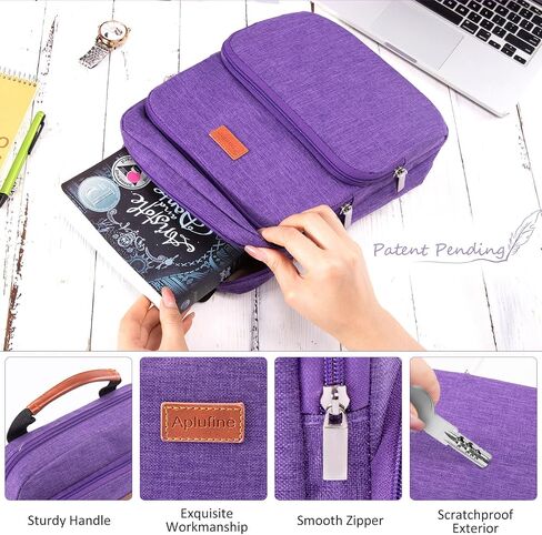 Book Sleeve with Zipper, Book Pouch 11" X 9", Book Protector Pouch, Book Sleeve for Book Lovers, Book Cover, Book Carrying Case for Book Accessories, Study Suppliers in Kuwait