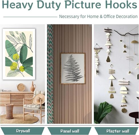 AccEncyc 30Pcs Picture Hanger Hooks Super Hooks for Hanging Drywall Picture Hanging Hooks Heavy Duty Wall Hooks for Hanging Pictures, Photos, Frames, Planters, Art, Clock in Saudi Arabia
