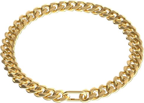 19MM Light Metal Thick Cuban Link Dog Collar,Rose Gold Dog Chain Collar for Medium Large Dogs - 22 Inches Length Dog Necklace Collar in Kuwait