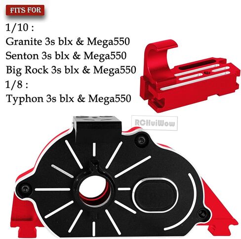 مجموعة علبة تروس ناقل الحركة RC وجزء ترقيات للمحرك المركزي لـ 1/8 Typhon 3S BLX & Mega550، 1/10 Big Rock 3S BLX & Mega550، جرانيت 3S BLX & Mega550، Senton 3S BLX & Mega550، أحمر in Kuwait