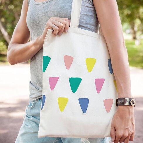 Joyclub 20 Pack Sublimation Tote Bags Blanks Polyester Canvas Tote Bags Reusable Grocery Bags to Decorate Painting Crafting Sublimation DIY For Gift in Saudi Arabia