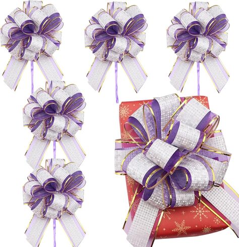 Pull Bow Gift Wrapping Pull Bows 6.5 Inch Lage Gift Bows for Gift Wrapping, Christmas, Wedding, Birthday, Baby Shower, Housewarming, Anniversary. (Red) in Saudi Arabia