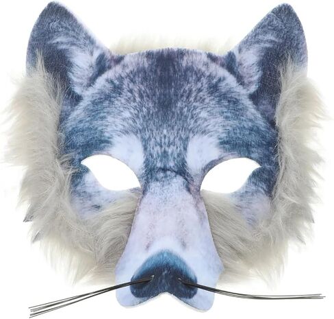 1Pcs Halloween Animal Face Mask Animal Masquerade Mask Halloween Wolf Masks Owl Mask Fox Mask Tiger Half Face Mask in Kuwait