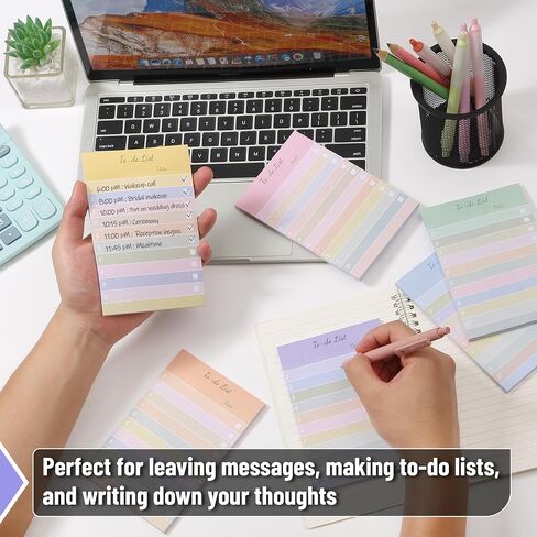 Mr. Pen- to Do List Sticky Notes, 4"x6", 6 Pads, 300 Sheets, Striped to Do List Notepad, Lined Sticky Notes, to Do List Planner, Daily to Do List Notepad, to Do Notepad, Todo List Notepad in Saudi Arabia