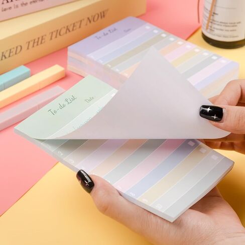 Mr. Pen- to Do List Sticky Notes, 4"x6", 6 Pads, 300 Sheets, Striped to Do List Notepad, Lined Sticky Notes, to Do List Planner, Daily to Do List Notepad, to Do Notepad, Todo List Notepad in Saudi Arabia