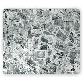 Lunarable Puerto Rico Mouse Pad, Coast at Paseo de la Retro Style Architectural Elements Photography Print, Rectangle Non-Slip Rubber Mousepad, Standard Size, Ceil Blue Ginger