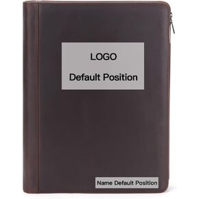 Genuine Leather Portfolio Binder, Zippered Padfolio for Men Women, Business Folio with 8.5" x 11" Notebook Holder and 13" Laptop Sleeve, Professional Executive Folder, Dark Brown
