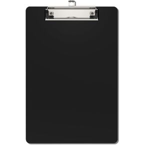 2 Pack Small Clipboards, Black Clip Board for Classroom, Students, Kid, A5 Plastic Mini Clipboards, Size 6" x 9" with Low Profile Clip, Office & School Supply.