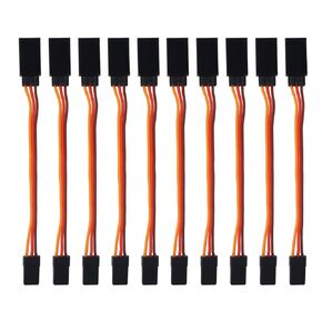 10pcs 3-Pin Servo Extension Cable Cord Female to Male Lead Wire Connector JR for RC Car Airplanes Remote Control (10cm)