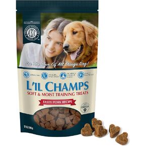 علاجات التدريب الناعمة والرطبة من American Kennel Club Lil Champs، نكهة الديك الرومي، جميع أحجام السلالات، 12 أونصة