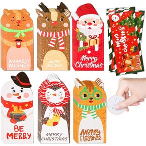 LOKIPA Christmas Cash Money Card with Envelopes,72 Xmas Money Gift Card Holder 24 Cards 24 Envelopes 24 Stickers