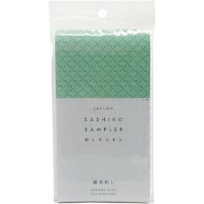 Yokota Daruma Sashiko Cloth Sashiko Fabric - Pre-Printed Sashiko Sampler - White with English Instruction Inside (Lattice Pattern)