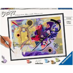 Ravensburger Kandinsky: Yellow-Red-Blue Paint by Numbers Kit for Adults - 23650 - Painting Arts and Crafts for Ages 14 and Up