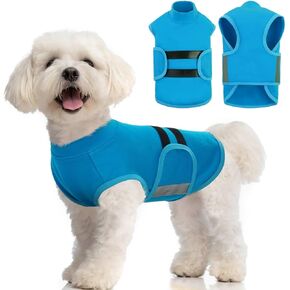 MIGOHI Dog Anxiety Relief Coat,Comfort Anxiety Vest for Dogs,Adjustable Dog Anxiety Calming Wrap for Fireworks,Thunderstorm,Travel, Separation, Dog Anxiety Jacket for Dogs for Large Dogs,L,Blue