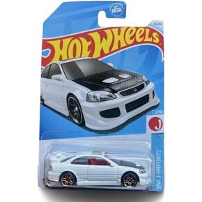Hot Wheels Honda Civic Si, 1:64 Scale, White, J-Imports Series 2/10