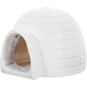 ديكورات حوض السمك من Igloo تمثال Igloo صغير مقلد نموذج مبيت الجليد لخزان الأسماك مخبأ منزل تربية كهف بيتا مخبأ الأسماك زينة خزان الأسماك