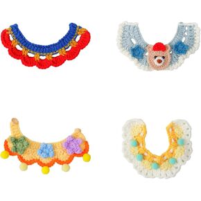 Crochet Collar Set for Eilik - 4 Pcs Unique Styles of Collars, wrap Eilik in Warmth and Comfort Against The chill, Polyester Material Hand-Knitted, Definitely The Most for Eilik!