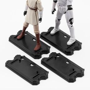 NC EBCO 30 Pieces Action Figure Display Stands Black Doll Model Support Stand for 3.75 inch Action Figures