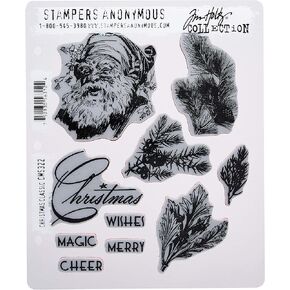 Stampers Anonymous CMS322 Tim Holtz Cling Stamps 7"X8.5"-Christmas Classic