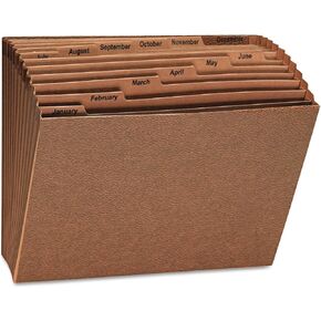 Universal Expanding Files, 12 Sections, 1/12-Cut Tabs, Letter Size, Redrope