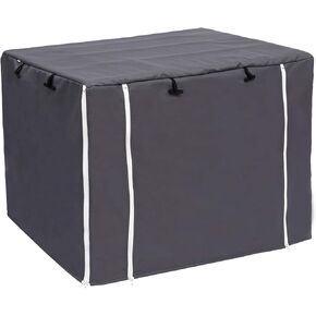 Dog Crate Cover for Wire Crates, Heavy Nylon Durable Waterproof Windproof Pet Kennel Cover Indoor Outdoor Protection - Cover only - Dark Grey - M