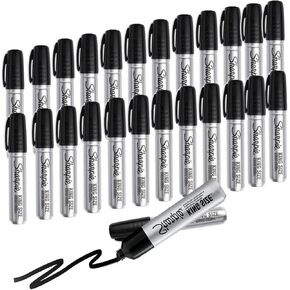 Permanent Markers,Pro King Size Black Permanent Marke,Permanent Markers Black,Thick Permanent Marker,Wide Tip Markers-24Pack