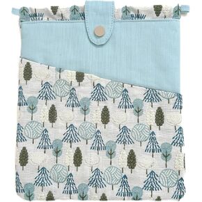 JML embroidery Book Sleeve,Multiple pockets for convenient storage,thickened fabric for durable protection，an ideal choice for book lovers,10.6x8.7 inches (Green trees, 10.6x8.7 inches)