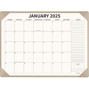 Desk Calendar 2025-2026 with Desktop Mat, 22x17 inch Large Desk Pad Calendar 18 Months Runs from 2025 to June 2026, Big Desk Blotter Calendar for Home Office and School, Apricot