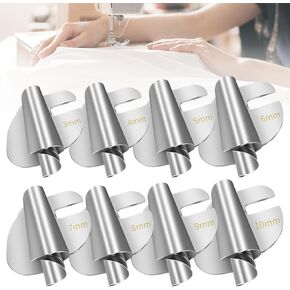 Universal Sewing Rolled Hemmer Foot Set - 3/4/5/6/7/8/9/10mm Rolled Hem Presser Foot Precision Edge Stitcher-Rolled Hemmer Foot for Sewing Machine, Sewing Accessories & Tools (8pcs)