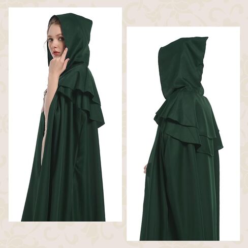 Regenboog رأس عصر النهضة بقلنسوة للنساء والرجال، عباءة العصور الوسطى للبالغين، عباءة فايكنغ مع قلادة سيف الفايكنج in Kuwait