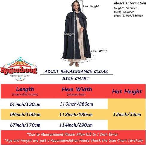 Regenboog رأس عصر النهضة بقلنسوة للنساء والرجال، عباءة العصور الوسطى للبالغين، عباءة فايكنغ مع قلادة سيف الفايكنج in Kuwait
