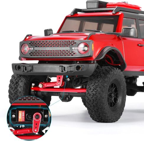 COOWOO RC Servo، مؤازرة توجيه مع حامل مؤازر وأجزاء ترقية قرن مؤازر لسيارة 1/24 SCX24 RC الزاحفة ترقيات كاملة (الحزمة B) in Kuwait