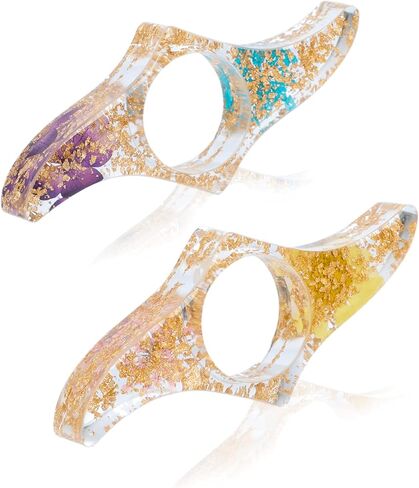 Book Page Holder for Reading, 2 Pcs Dried Flower Resin Transparent Thumb Bookmark, Book Accessories for Reading Lovers, Gifts for Bookworm, Readers, Literary, Students, Teachers in Kuwait