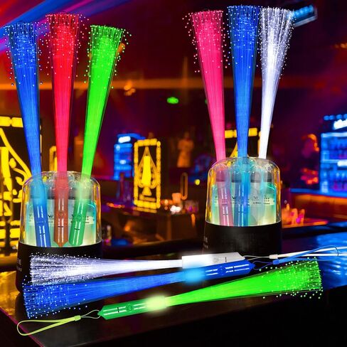 30 PCS Green Fiber Optic Wands Glow Fiber Wands Bulk LED Light Up Wands with 3 Flashing Modes LED Flashing Sticks for Halloween Christmas St. Patrick’s Day Easter Wedding Bridal Shower Birthday in Saudi Arabia