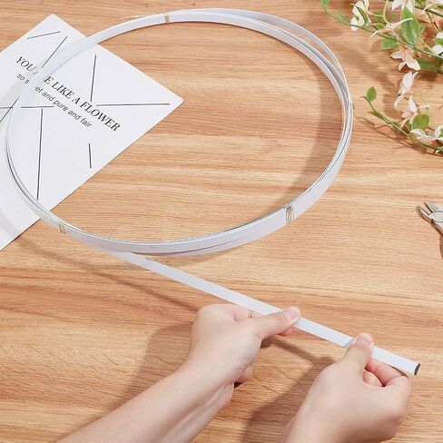 PH PandaHall 5.4 Yards 8mm Boning for Sewing, White Spring Steel Boning Corset Boning PVC Covered Steel Boning Stays Boning for Corset Wedding Dress Bridal Gowns Lingerie Nursing Cap in Saudi Arabia