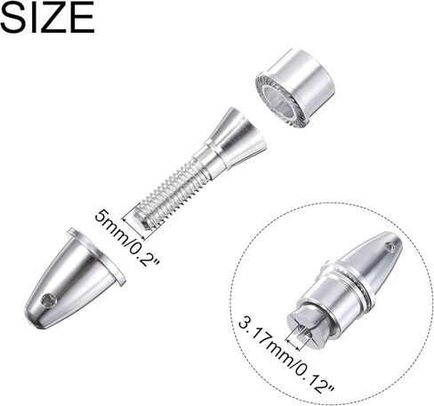 MECCANIXITY RC Plane Airplane Spinners Propeller Adapter, 4mm Aperture and 6mm Output Axle Propeller Adapter Saver for Shaft Brushless Motor Speed Controllers, Pack of 8 in Kuwait